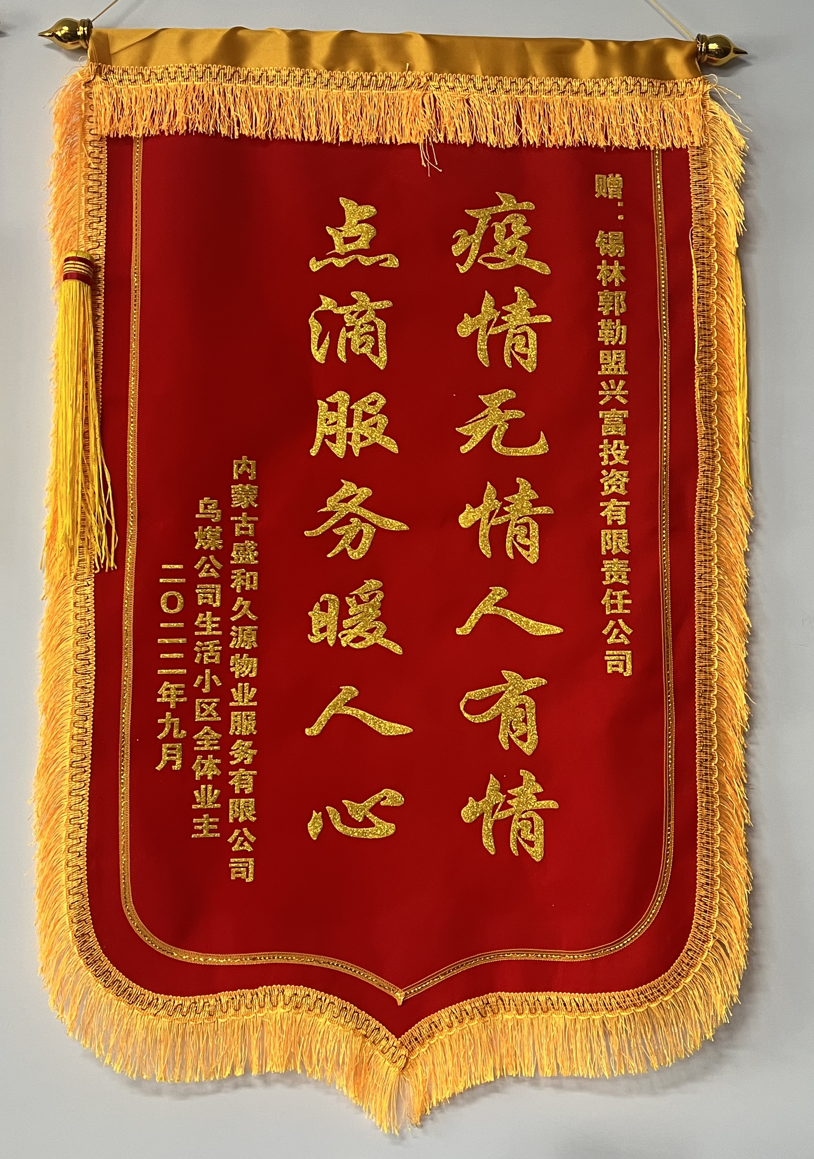 2022年疫情防控錦旗